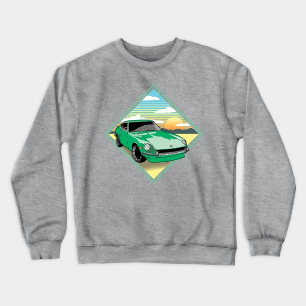 Retro Nissan Datsun S30 240Z Crewneck Sweatshirt by thesupragoddess